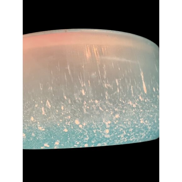 Vintage Eberling & Reuss Blue Frosted Pitted Glass Bowl Trinket Vanity RARE - Picture 2 of 7